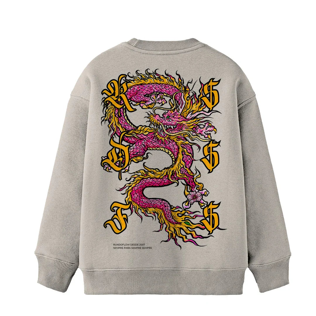 Moletom Careca Dragão Rosa